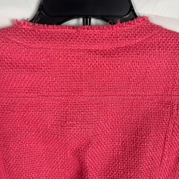IRO Felicity Cotton Stretch Tweed Boucle Textured Knit BlazerJacket Pink size 10 - Picture 8 of 16